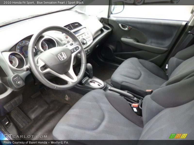 Blue Sensation Pearl / Sport Black 2010 Honda Fit Sport