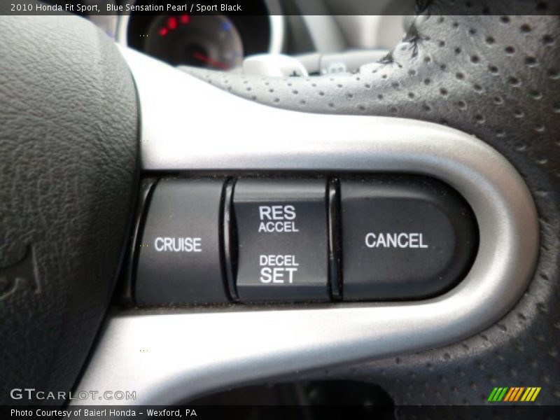 Blue Sensation Pearl / Sport Black 2010 Honda Fit Sport