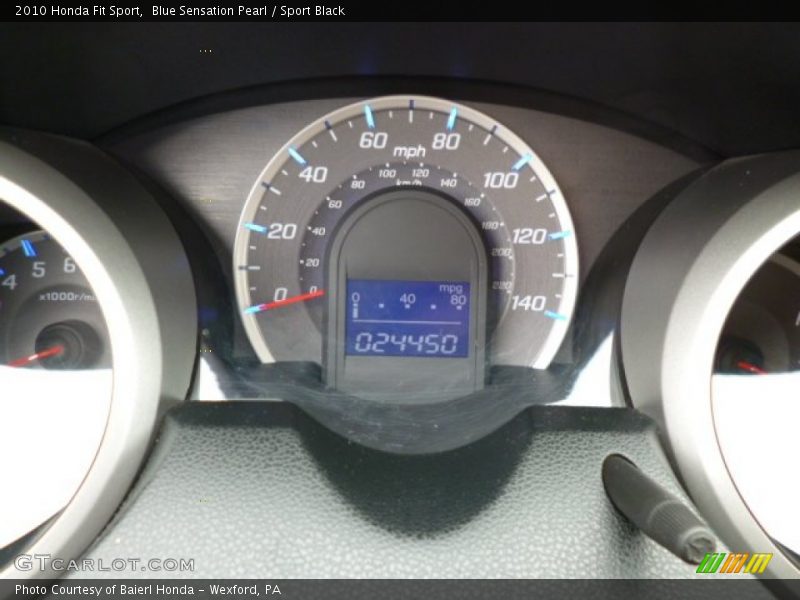 Blue Sensation Pearl / Sport Black 2010 Honda Fit Sport