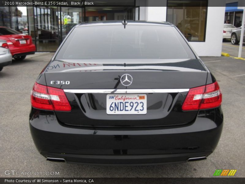 Black / Black 2010 Mercedes-Benz E 350 Sedan