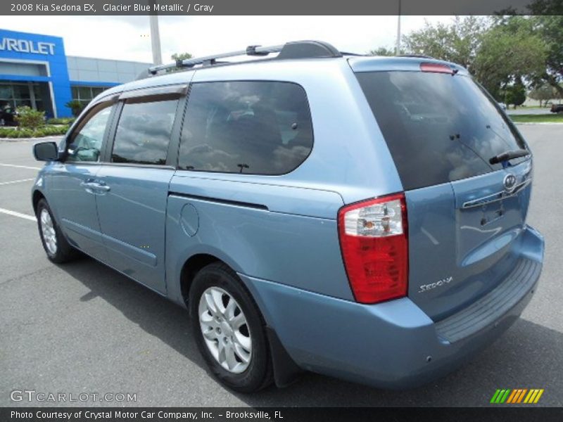 Glacier Blue Metallic / Gray 2008 Kia Sedona EX