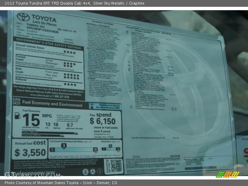 Silver Sky Metallic / Graphite 2013 Toyota Tundra SR5 TRD Double Cab 4x4