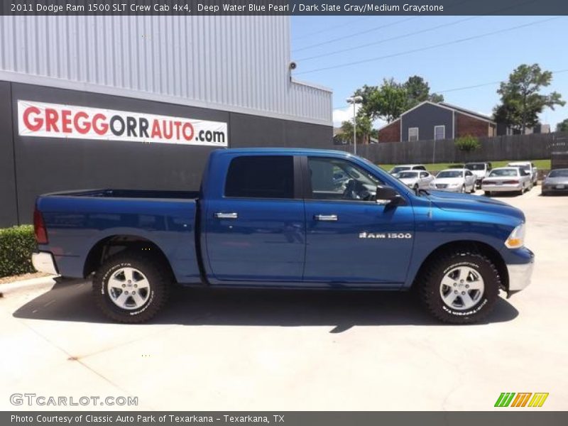 Deep Water Blue Pearl / Dark Slate Gray/Medium Graystone 2011 Dodge Ram 1500 SLT Crew Cab 4x4