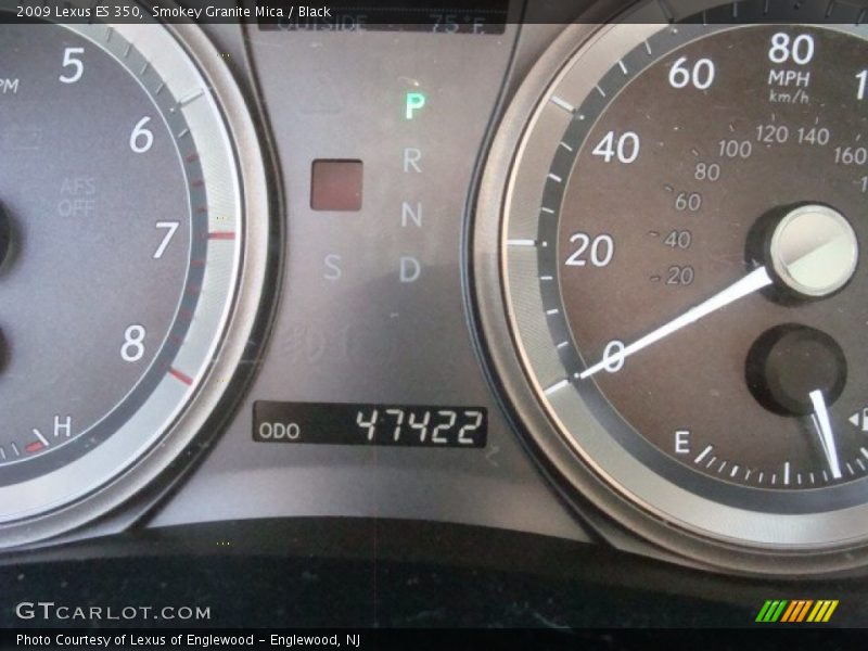 Smokey Granite Mica / Black 2009 Lexus ES 350
