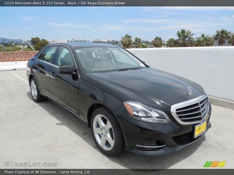 Black / Silk Beige/Espresso Brown 2014 Mercedes-Benz E 350 Sedan