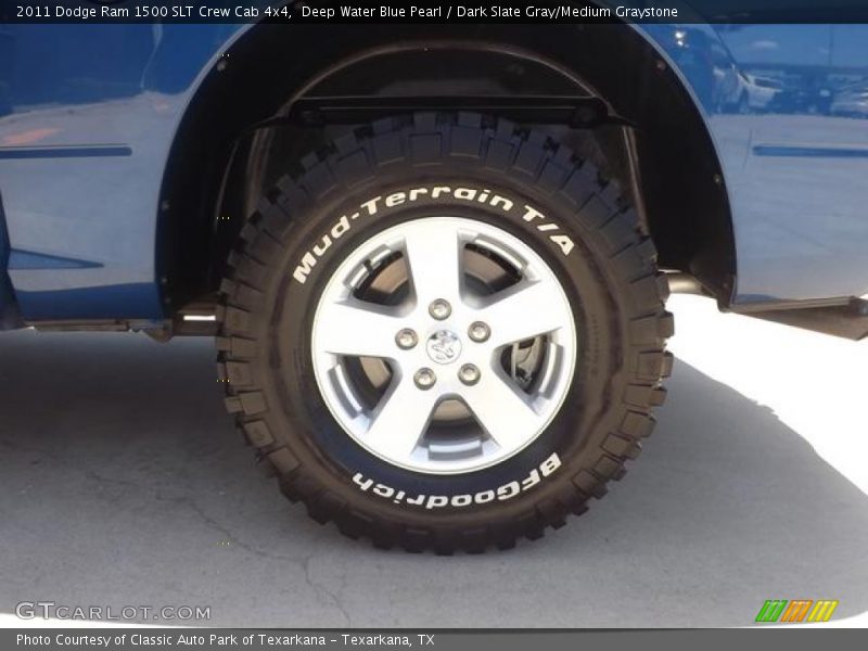 Deep Water Blue Pearl / Dark Slate Gray/Medium Graystone 2011 Dodge Ram 1500 SLT Crew Cab 4x4