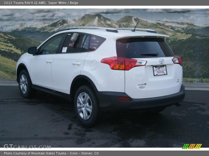 Super White / Beige 2013 Toyota RAV4 LE AWD