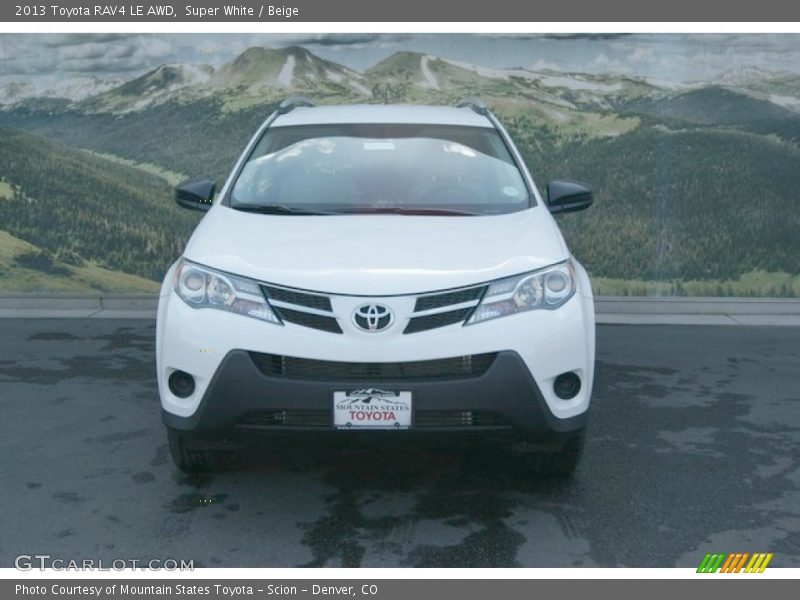 Super White / Beige 2013 Toyota RAV4 LE AWD