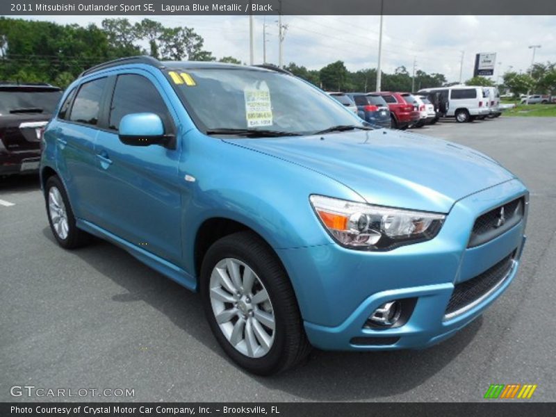 Laguna Blue Metallic / Black 2011 Mitsubishi Outlander Sport SE