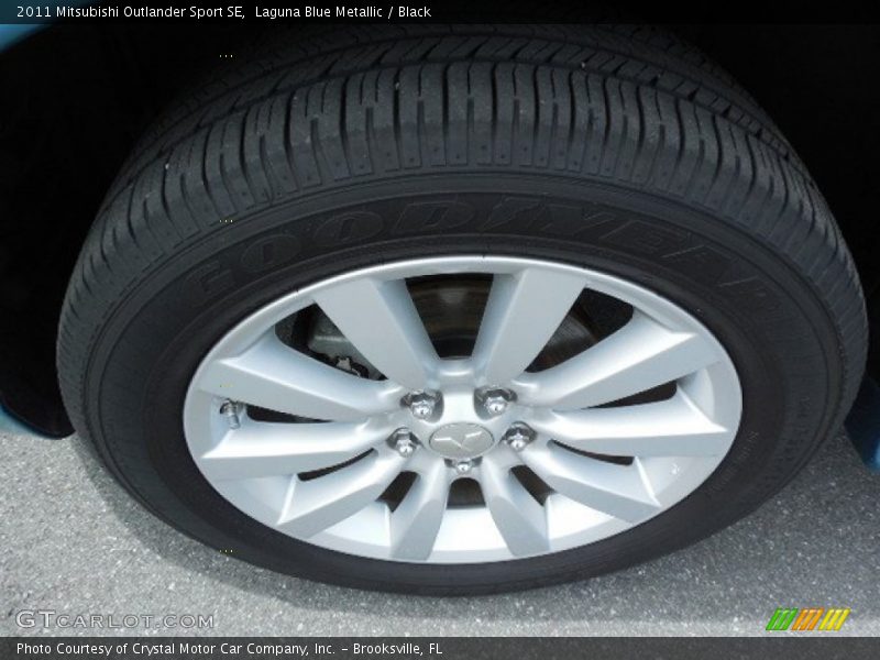 Laguna Blue Metallic / Black 2011 Mitsubishi Outlander Sport SE
