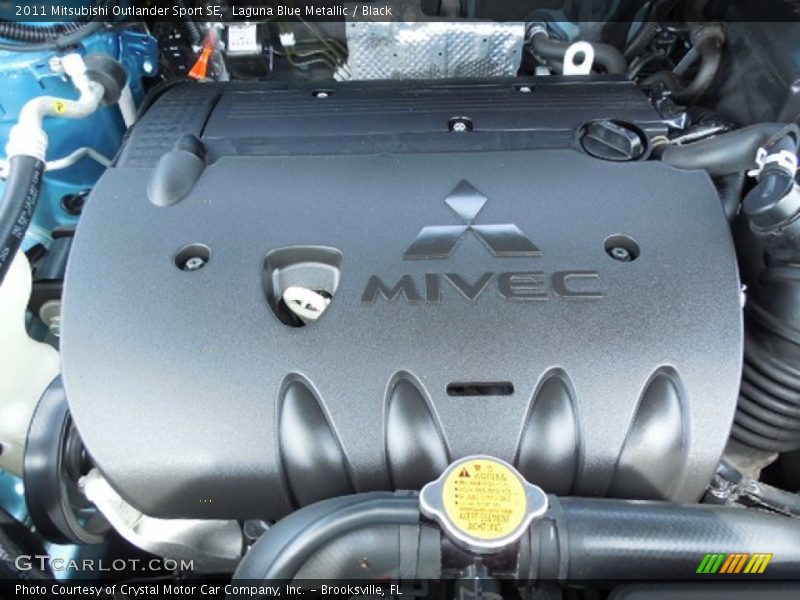 Laguna Blue Metallic / Black 2011 Mitsubishi Outlander Sport SE