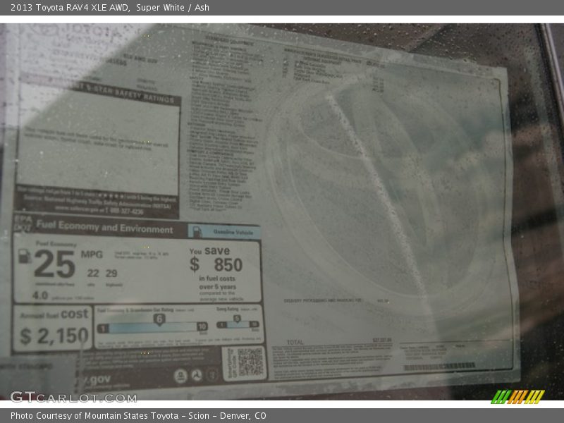 Super White / Ash 2013 Toyota RAV4 XLE AWD