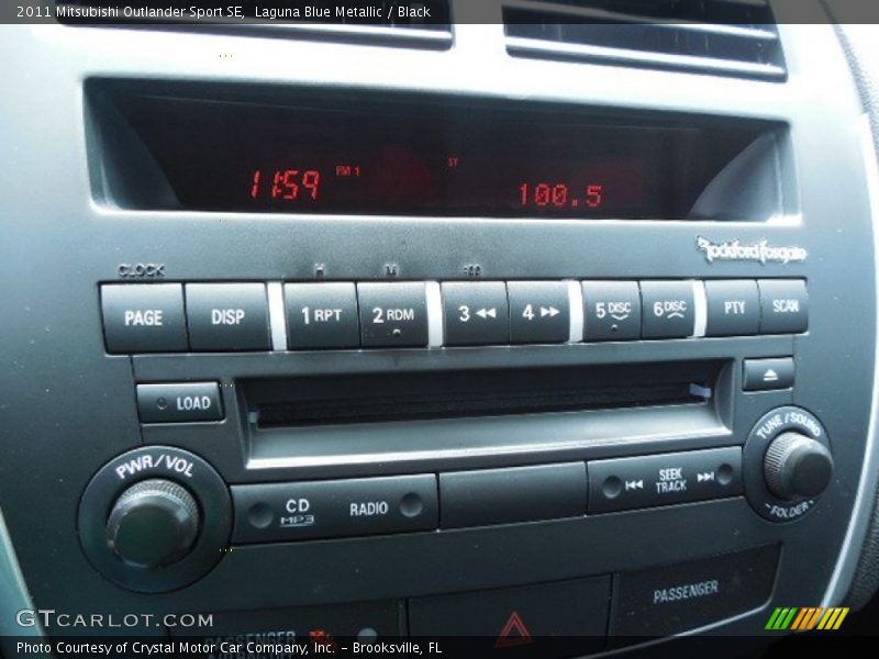 Laguna Blue Metallic / Black 2011 Mitsubishi Outlander Sport SE