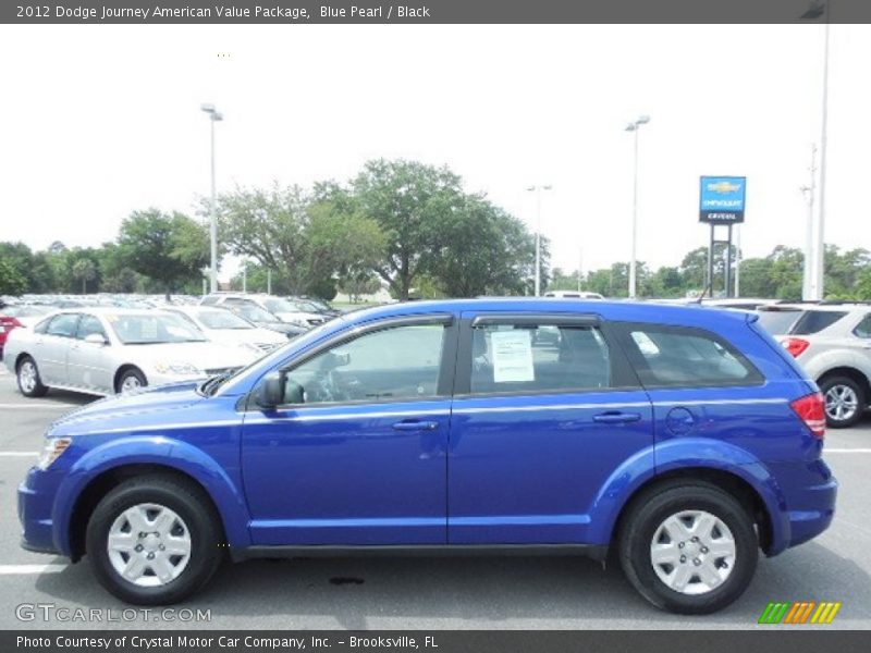 Blue Pearl / Black 2012 Dodge Journey American Value Package