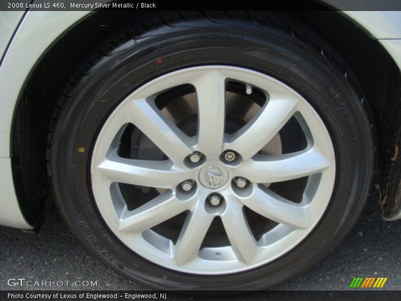 Mercury Silver Metallic / Black 2008 Lexus LS 460