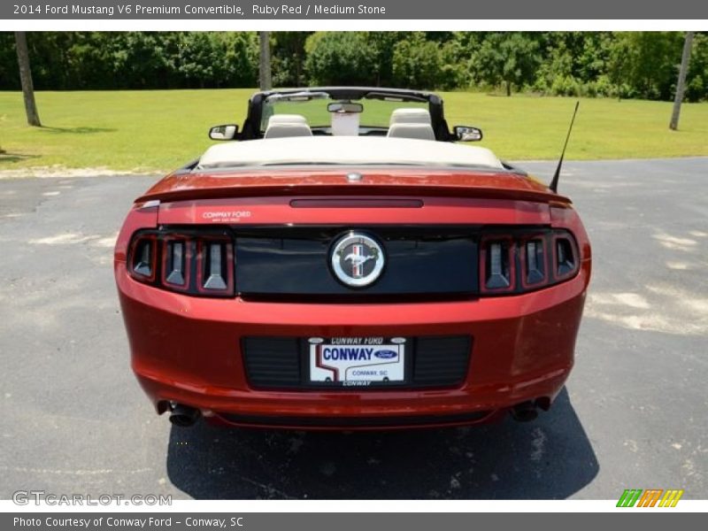 Ruby Red / Medium Stone 2014 Ford Mustang V6 Premium Convertible