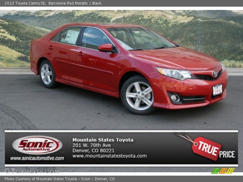 Barcelona Red Metallic / Black 2013 Toyota Camry SE