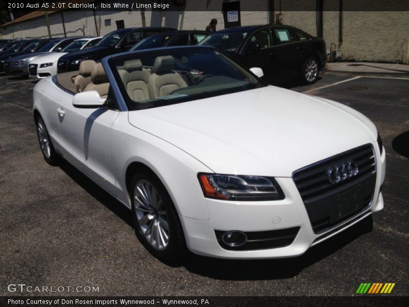 Ibis White / Linen Beige 2010 Audi A5 2.0T Cabriolet