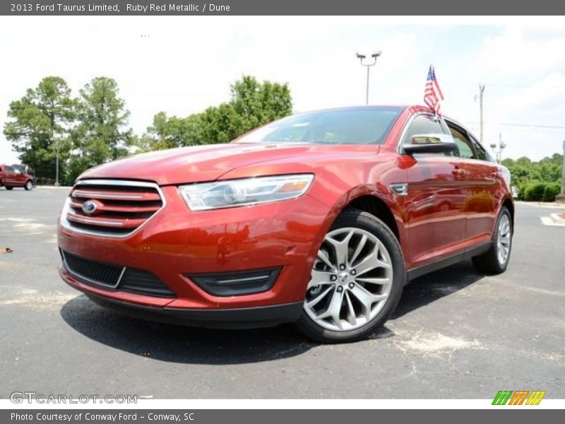 Ruby Red Metallic / Dune 2013 Ford Taurus Limited