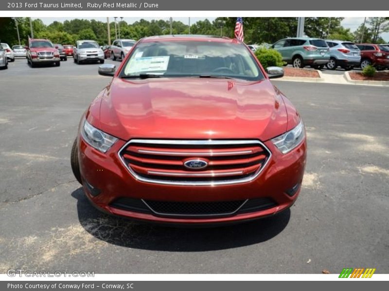 Ruby Red Metallic / Dune 2013 Ford Taurus Limited