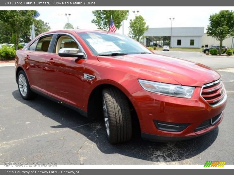 Ruby Red Metallic / Dune 2013 Ford Taurus Limited
