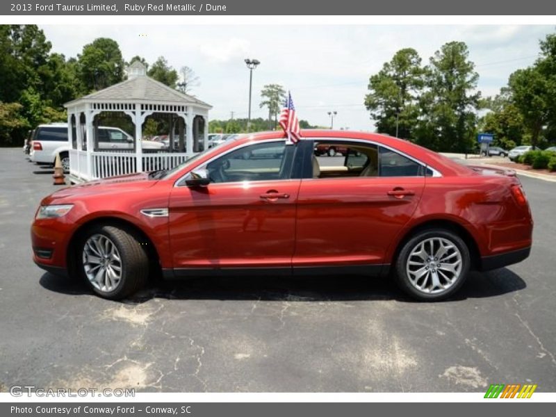 Ruby Red Metallic / Dune 2013 Ford Taurus Limited