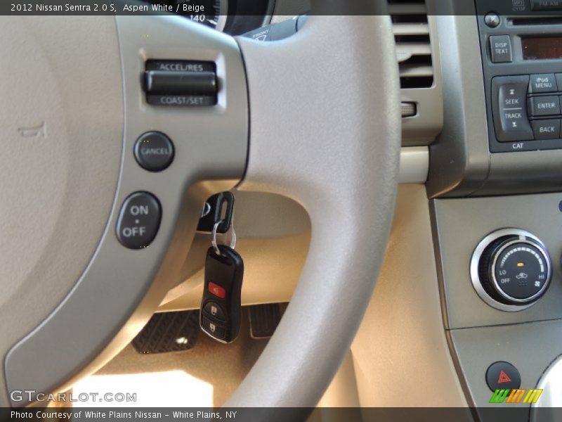 Aspen White / Beige 2012 Nissan Sentra 2.0 S