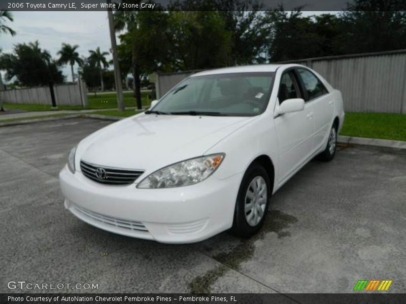 Super White / Stone Gray 2006 Toyota Camry LE