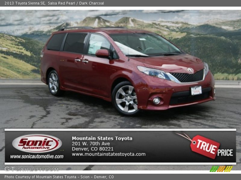 Salsa Red Pearl / Dark Charcoal 2013 Toyota Sienna SE