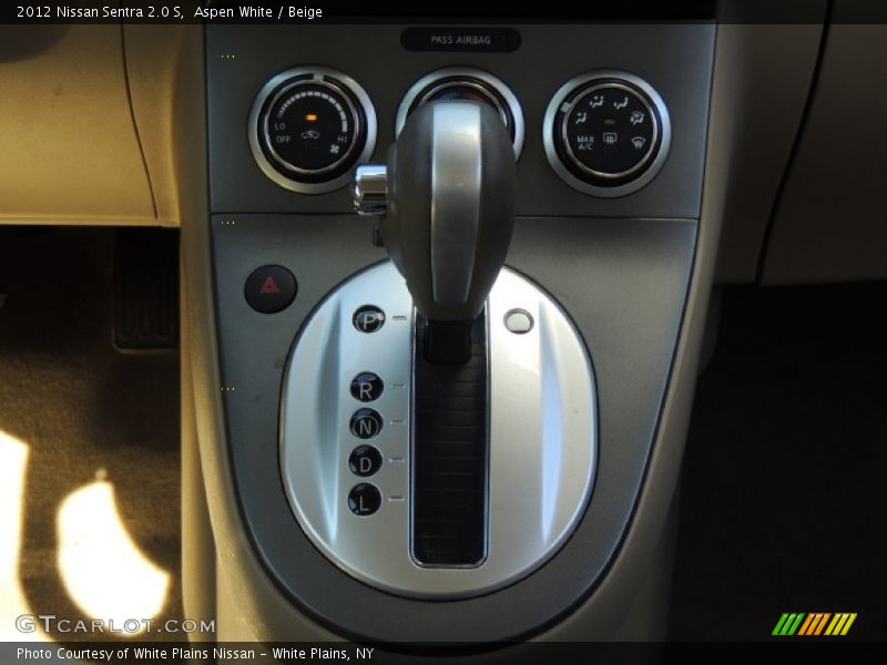 Aspen White / Beige 2012 Nissan Sentra 2.0 S