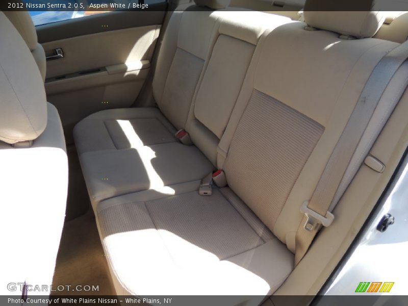 Aspen White / Beige 2012 Nissan Sentra 2.0 S