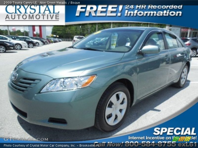 Aloe Green Metallic / Bisque 2009 Toyota Camry LE