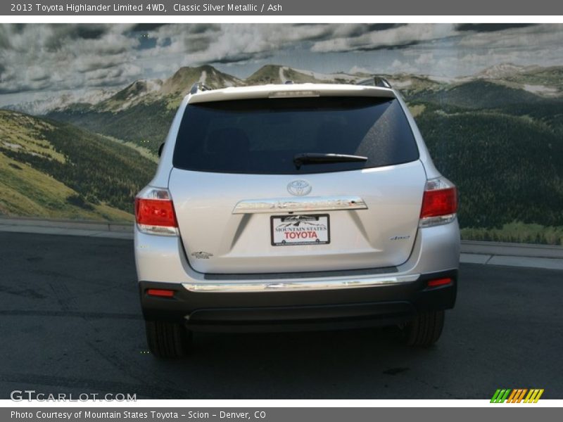 Classic Silver Metallic / Ash 2013 Toyota Highlander Limited 4WD