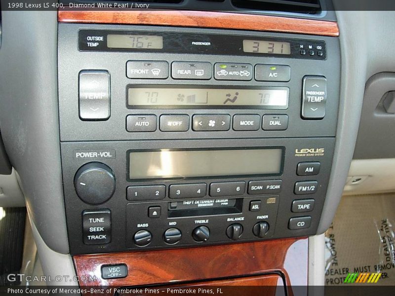 Diamond White Pearl / Ivory 1998 Lexus LS 400