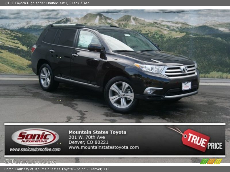 Black / Ash 2013 Toyota Highlander Limited 4WD