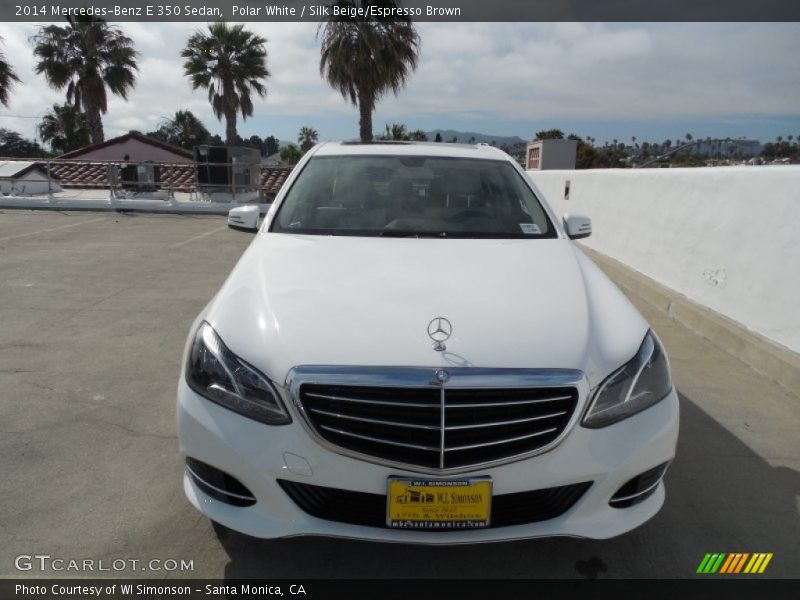 Polar White / Silk Beige/Espresso Brown 2014 Mercedes-Benz E 350 Sedan