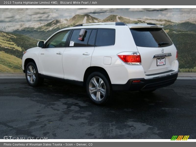 Blizzard White Pearl / Ash 2013 Toyota Highlander Limited 4WD