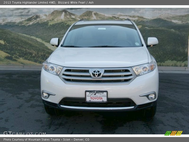 Blizzard White Pearl / Ash 2013 Toyota Highlander Limited 4WD