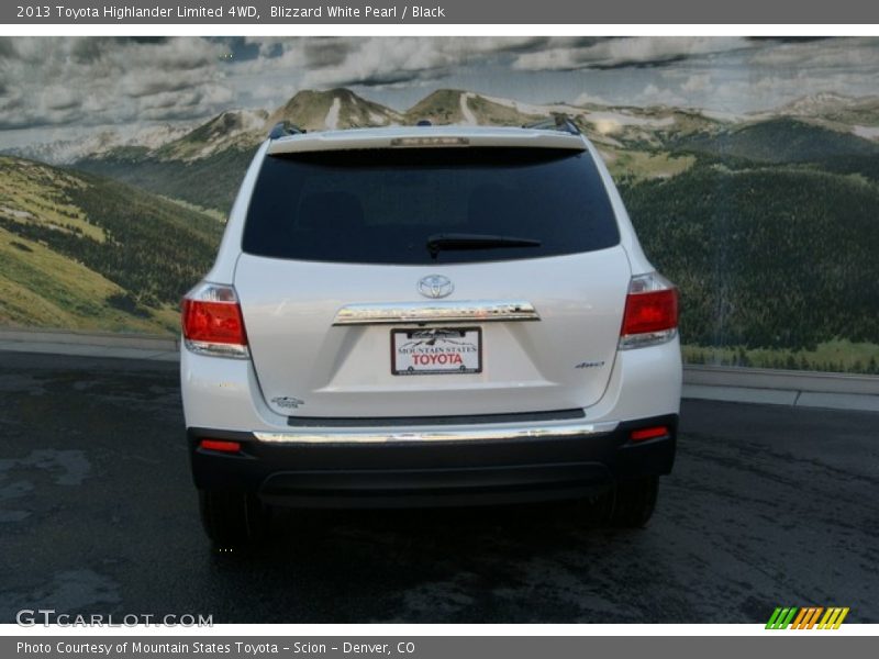 Blizzard White Pearl / Black 2013 Toyota Highlander Limited 4WD