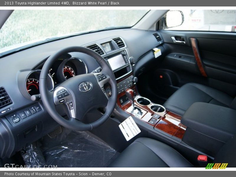 Blizzard White Pearl / Black 2013 Toyota Highlander Limited 4WD