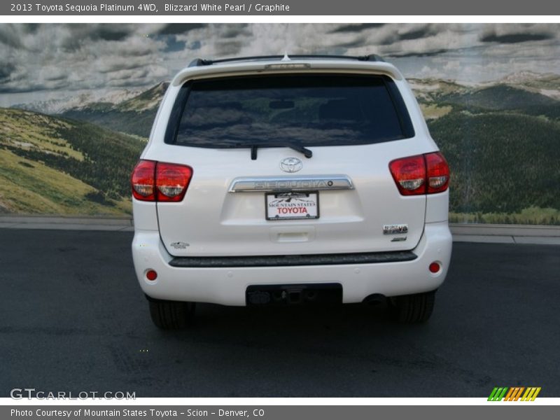 Blizzard White Pearl / Graphite 2013 Toyota Sequoia Platinum 4WD