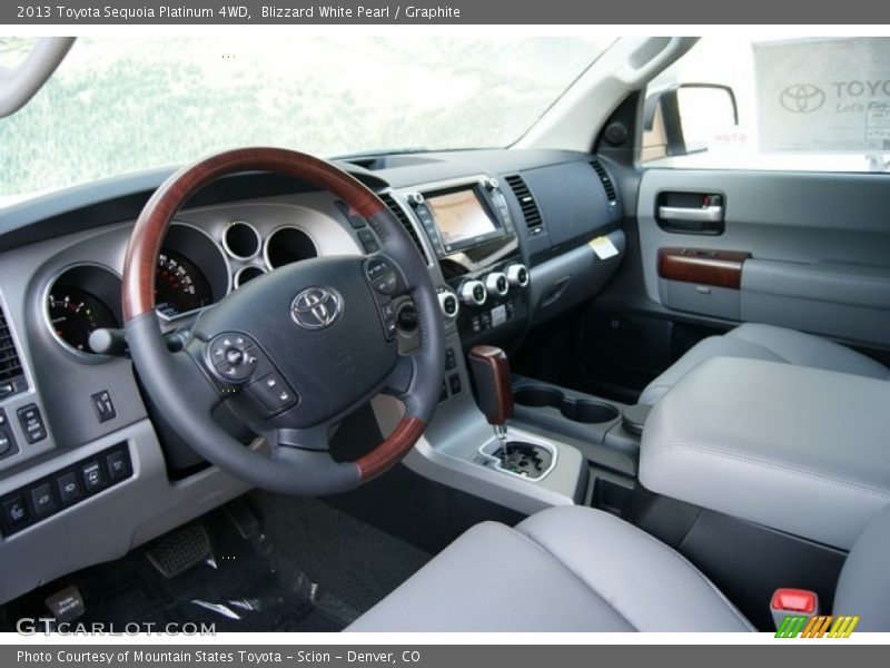 Blizzard White Pearl / Graphite 2013 Toyota Sequoia Platinum 4WD