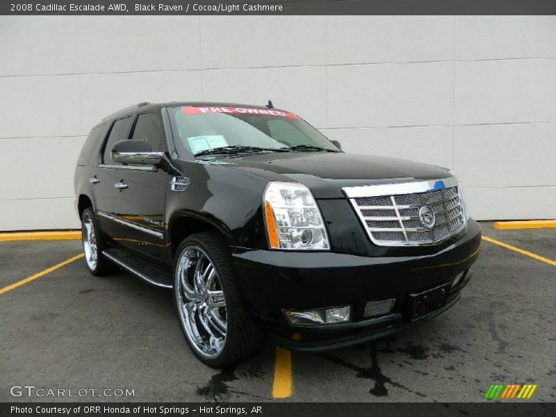 Black Raven / Cocoa/Light Cashmere 2008 Cadillac Escalade AWD