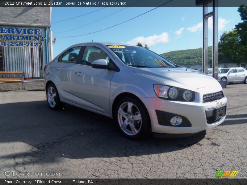 Silver Ice Metallic / Jet Black/Brick 2012 Chevrolet Sonic LTZ Sedan
