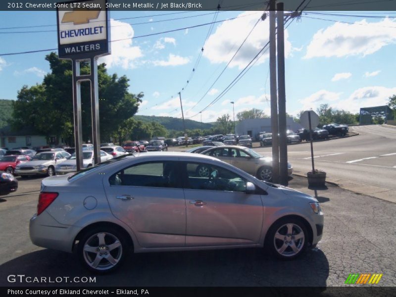 Silver Ice Metallic / Jet Black/Brick 2012 Chevrolet Sonic LTZ Sedan