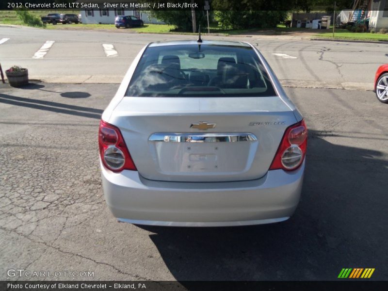 Silver Ice Metallic / Jet Black/Brick 2012 Chevrolet Sonic LTZ Sedan