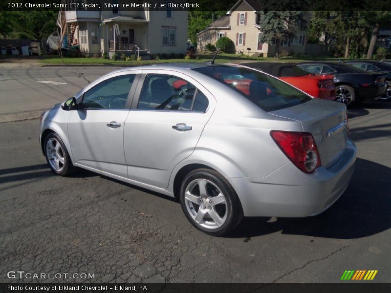 Silver Ice Metallic / Jet Black/Brick 2012 Chevrolet Sonic LTZ Sedan
