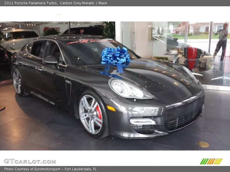Carbon Grey Metallic / Black 2011 Porsche Panamera Turbo