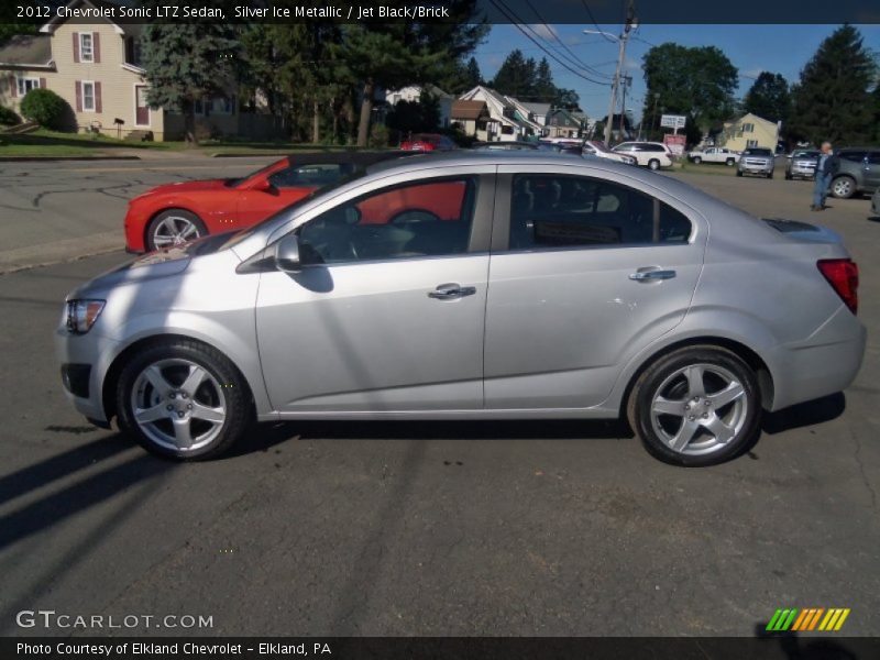 Silver Ice Metallic / Jet Black/Brick 2012 Chevrolet Sonic LTZ Sedan