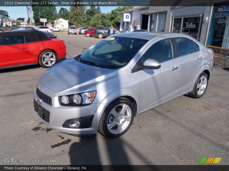 Silver Ice Metallic / Jet Black/Brick 2012 Chevrolet Sonic LTZ Sedan
